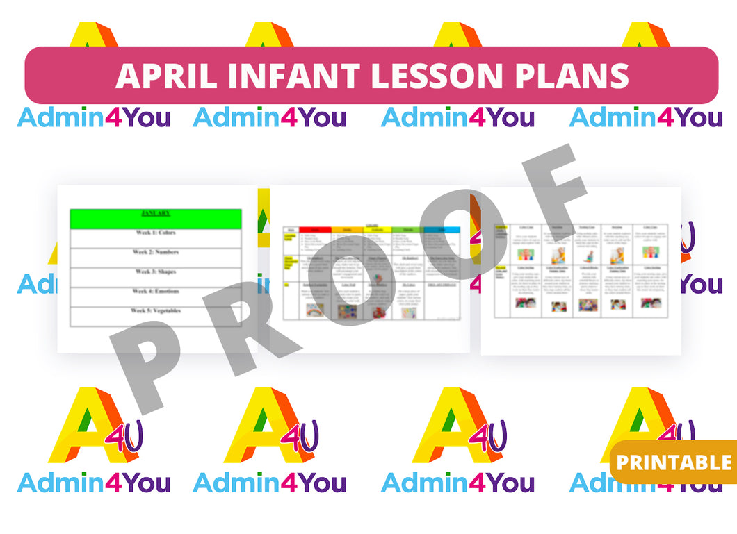 April Infant Lesson Plans