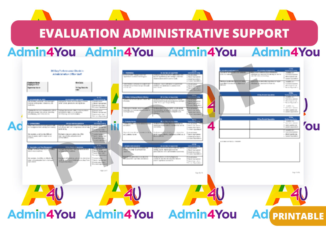 Administrative Office Performance Evaluation