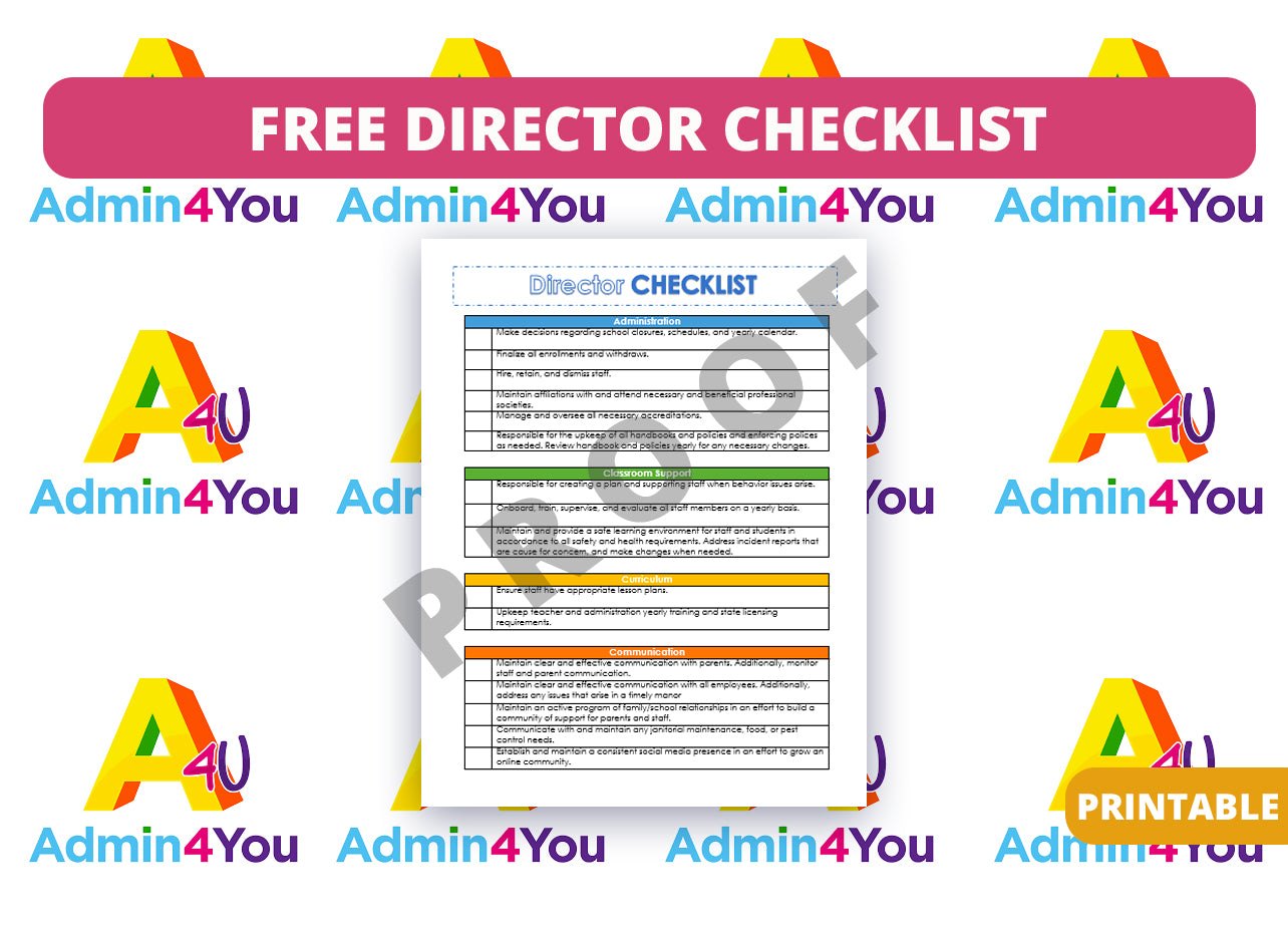 FREE GIFT FOR ADMINISTRATION/TEACHER APPRECIATION