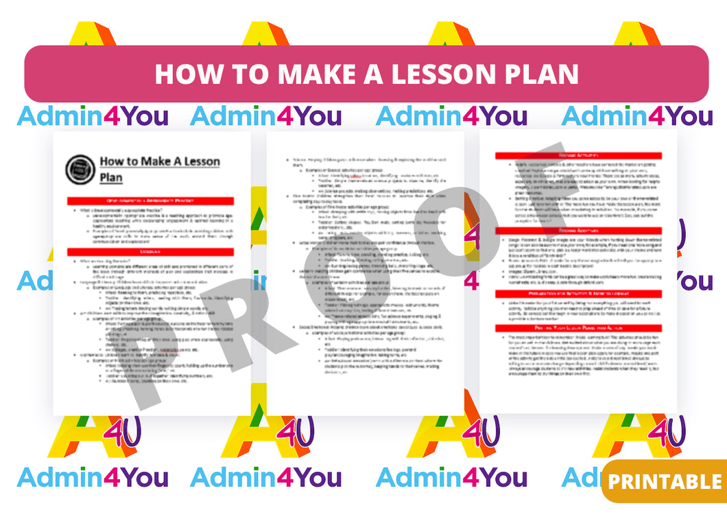 How to Make a Lesson Plan