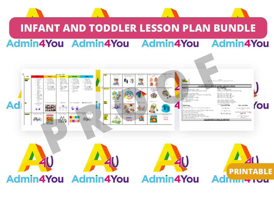 Infant and Toddler Lesson Plan Bundle