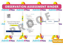 Load image into Gallery viewer, Classroom Observation Assessment Binder
