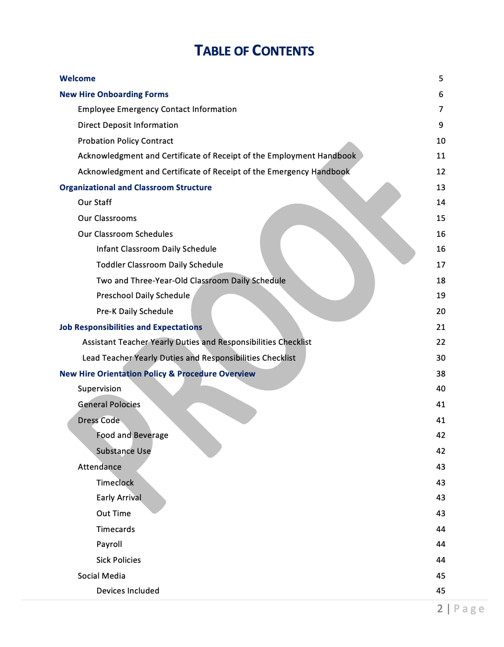 New Hire Employee Orientation Binder