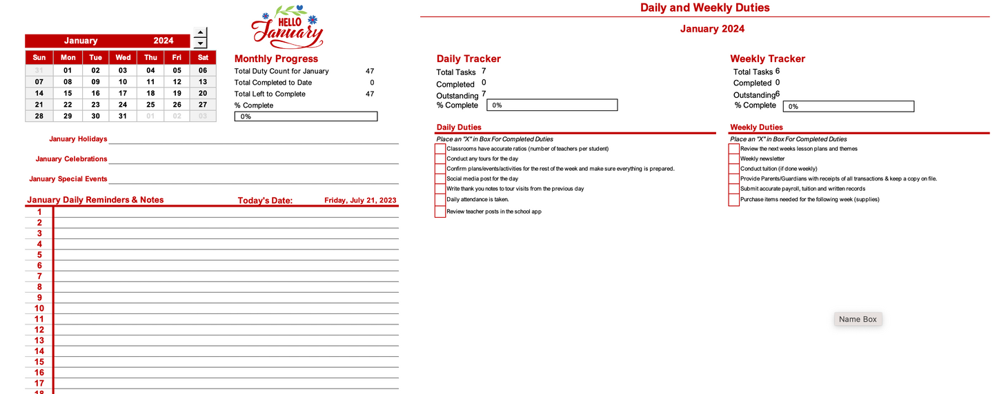 Director's Duties Tracker, Workbook and Planner 2026