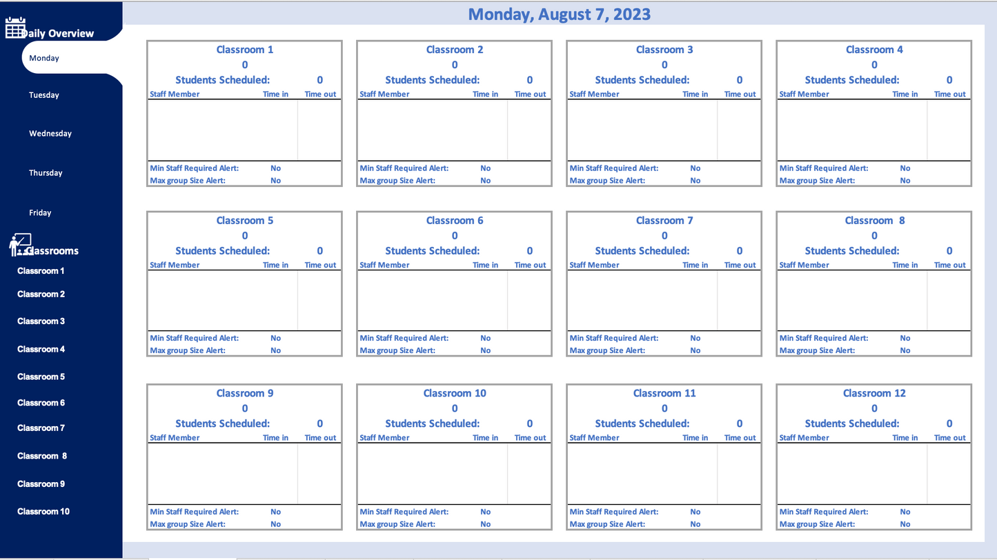 Staff Scheduling Tracker