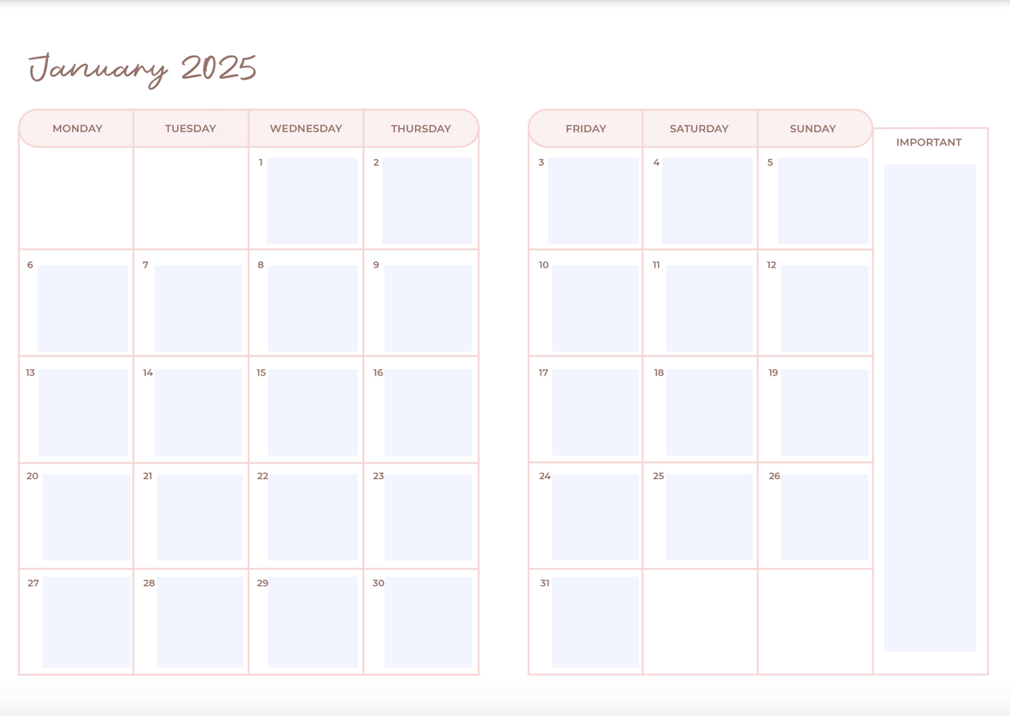 Director's Yearly Planner 2025
