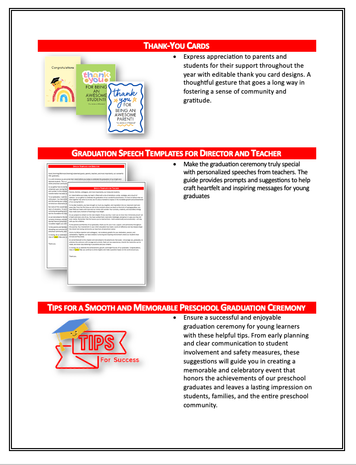 Graduation Toolkit for Preschool
