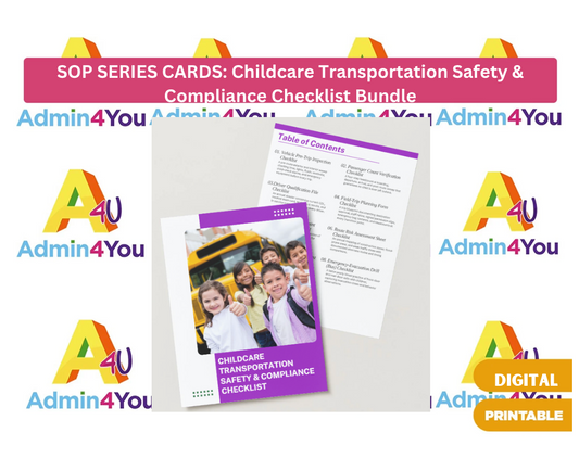 SOP Series: Childcare Transportation Safety and Compliance Checklist Bundle