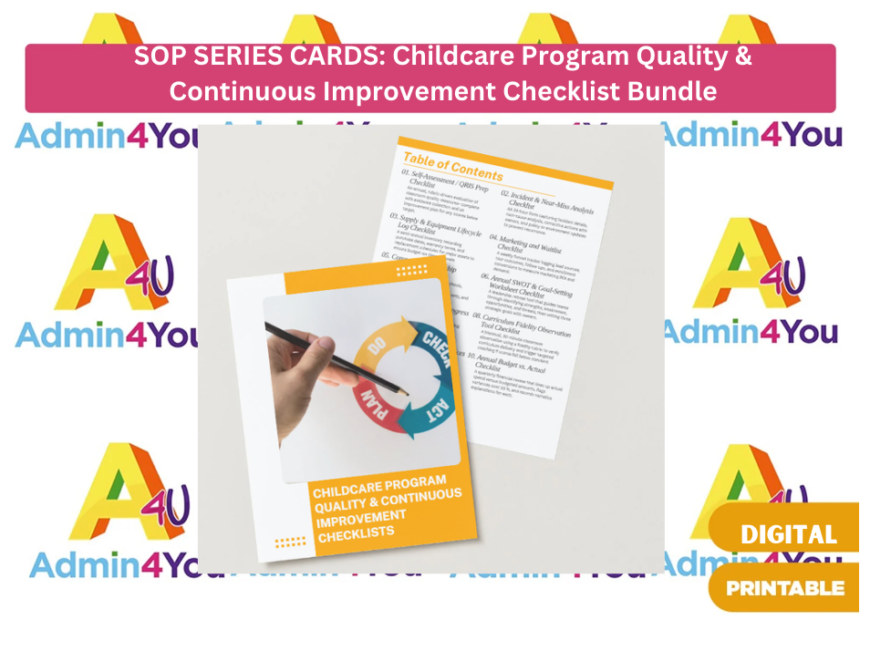 SOP Series: Childcare Program Quality and Continuous Improvement Checklist Bundle
