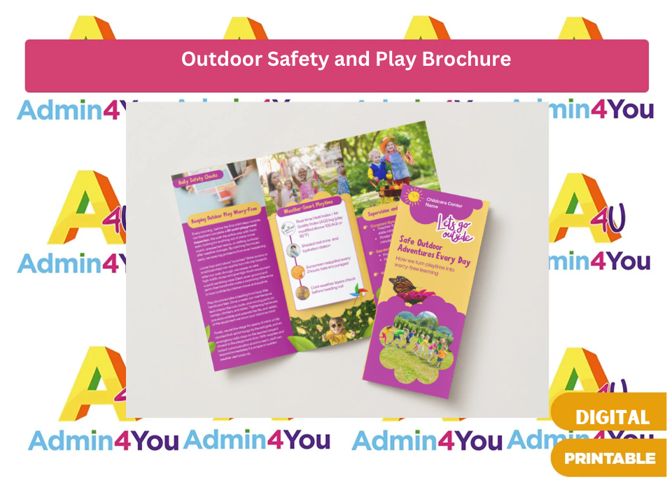 Outdoor Safety and Play Brochure - Editable Canva Pro Template