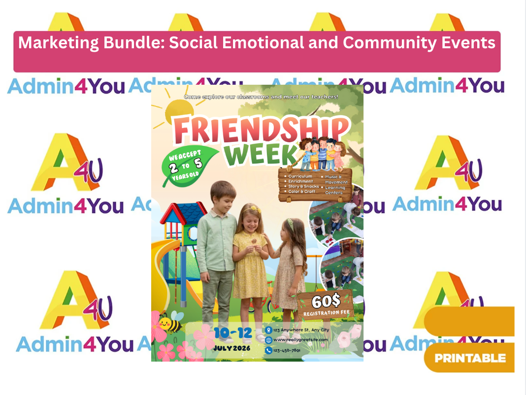 Marketing Bundle: Social Emotional and Community Events