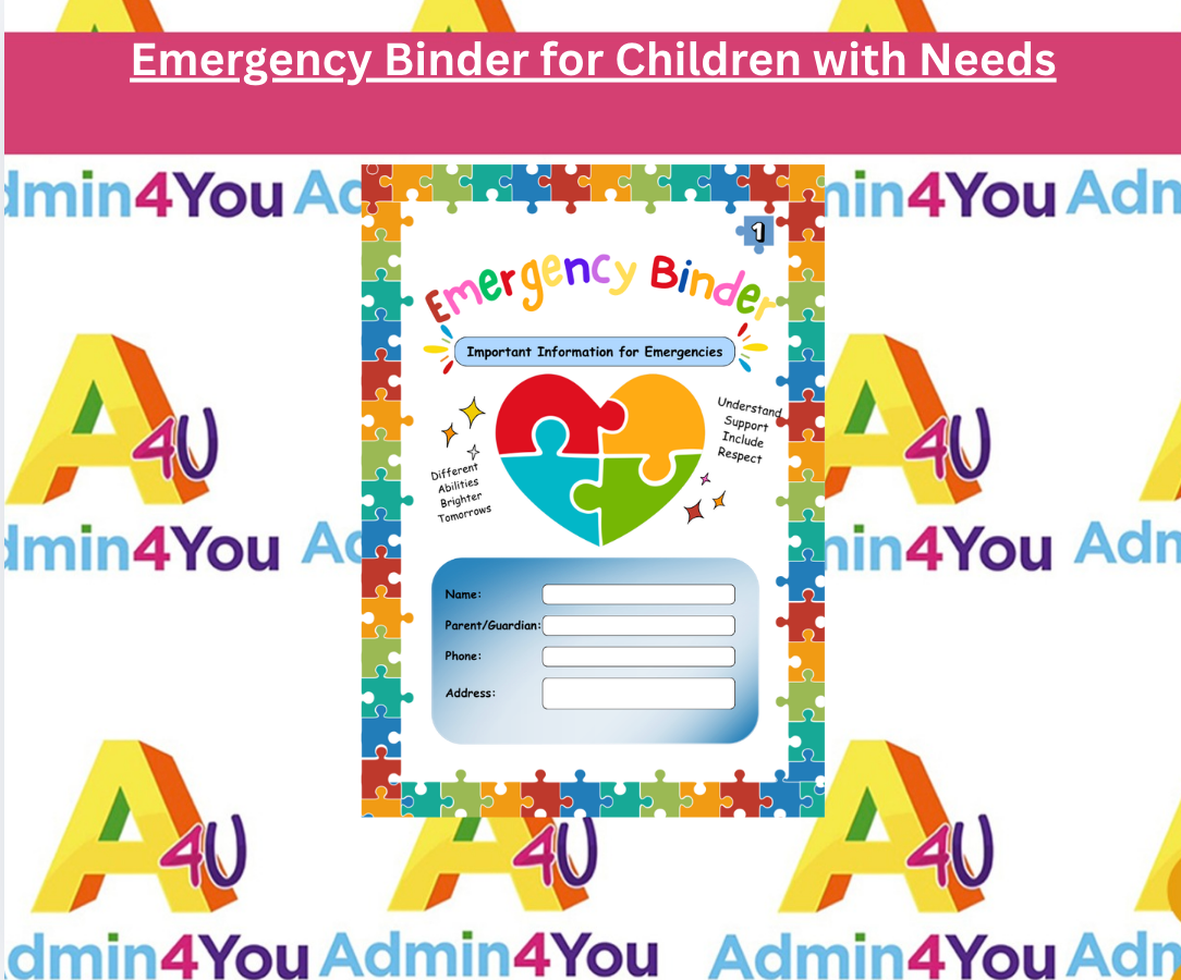 Emergency Binder for Children with Additional Needs