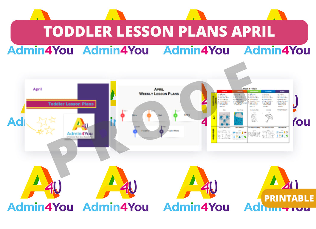 April Toddler Lesson Plans