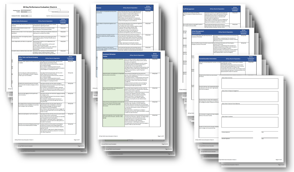 Director and Assistant Director Performance Evaluation