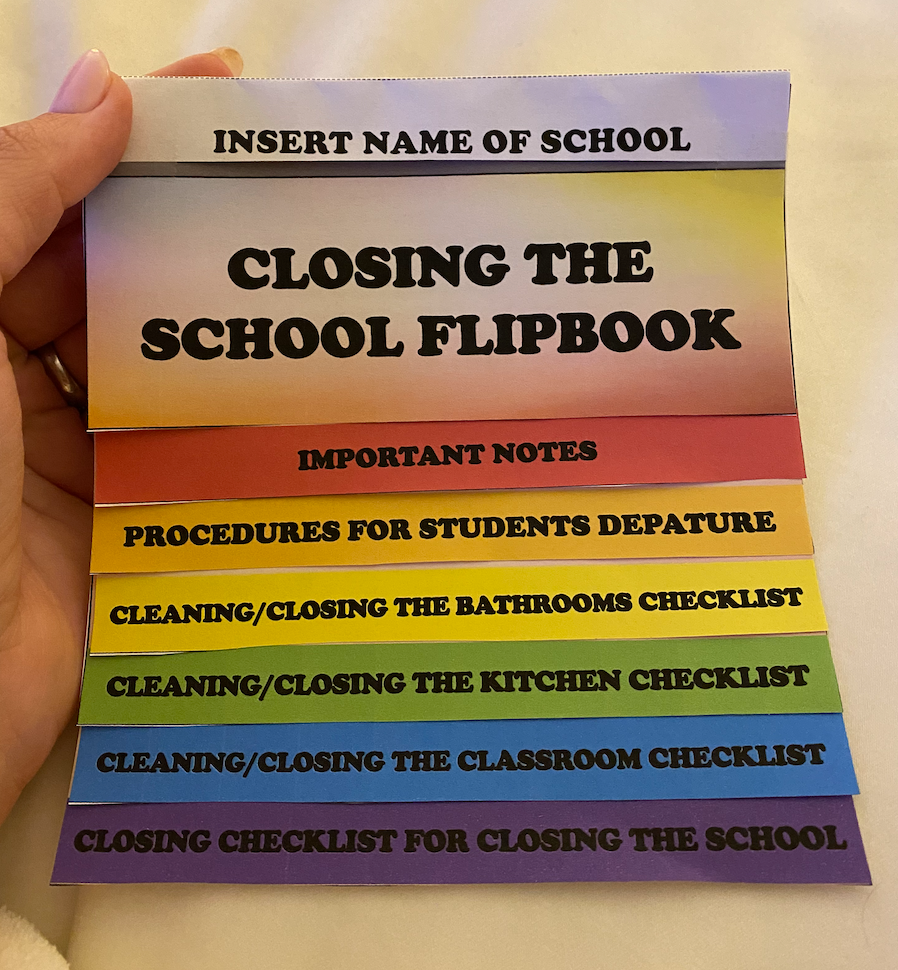 Flipbook for Closing the School