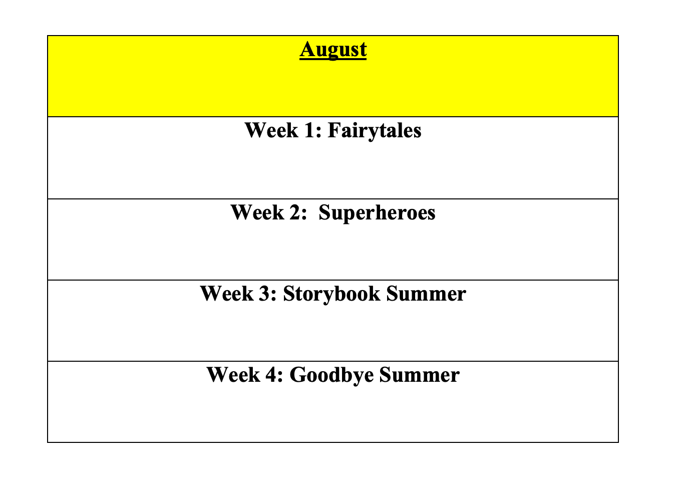 August Preschool and Pre-K Lesson Plans