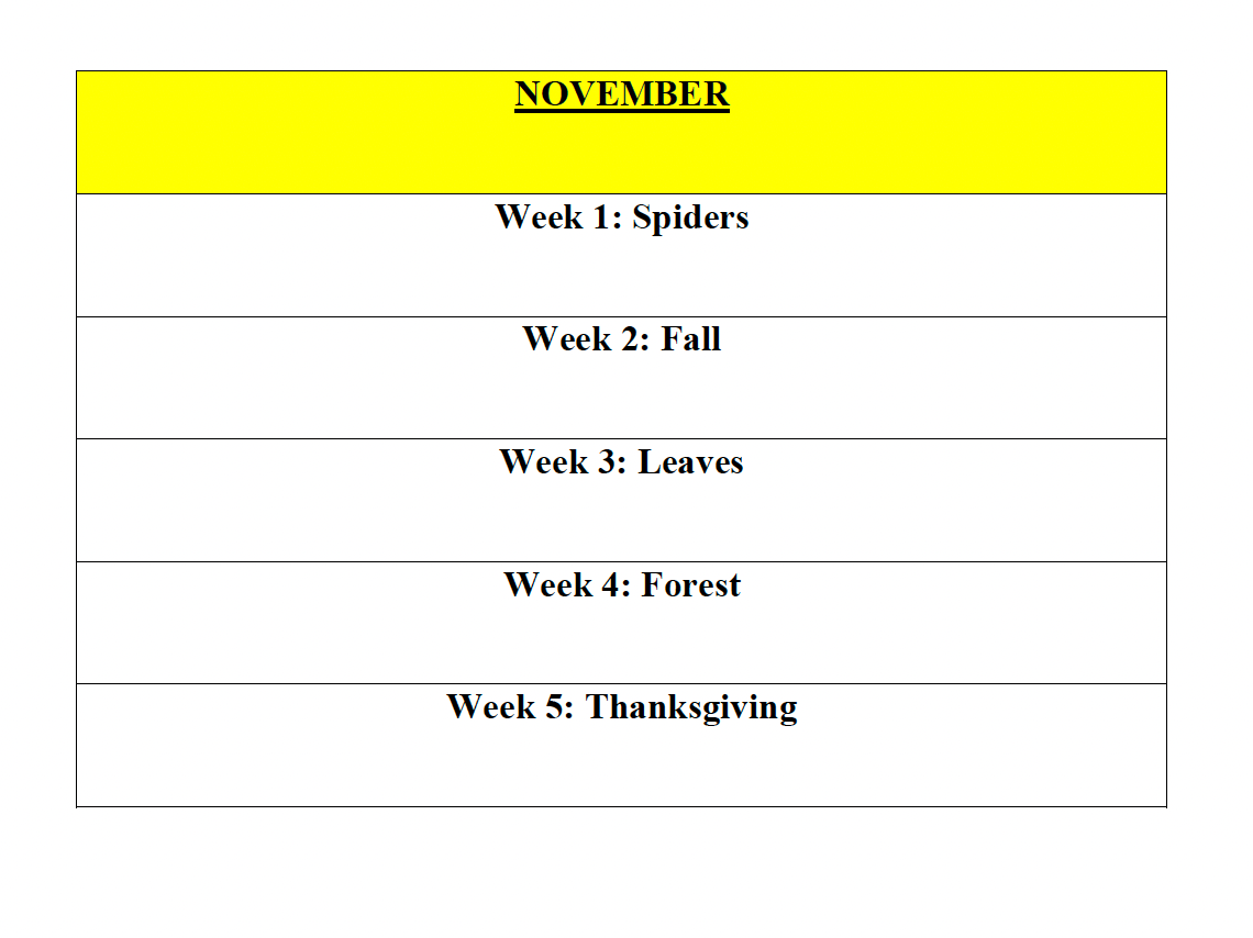 November 2's and 3's Lesson Plans Bundle
