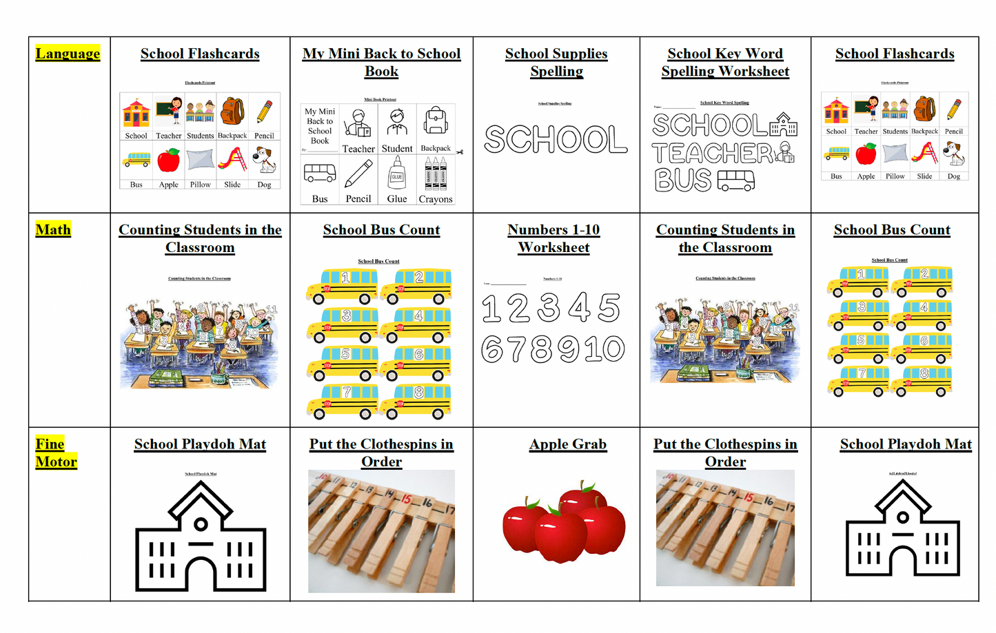 Full Year 2's and 3's Curriculum Version 1