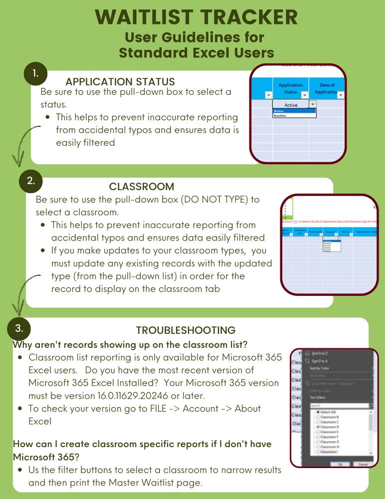 Waitlist Tracker - Single Classroom – Admin For You