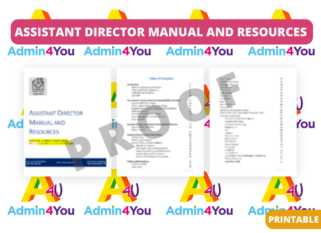 Assistant Director Manual and Resources