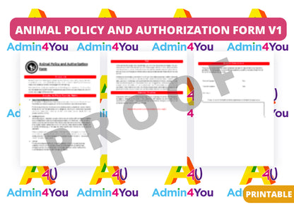 Animal Policy and Authorization Form