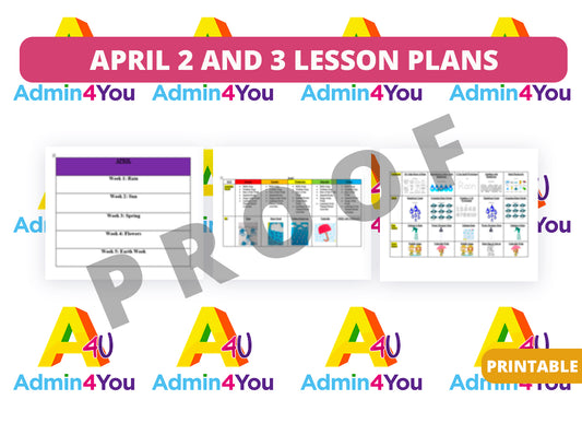 April 2's and 3's Lesson Plans