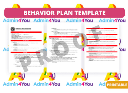 Behavior Plan Template