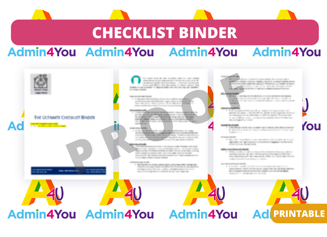 The Comprehensive Checklist Binder