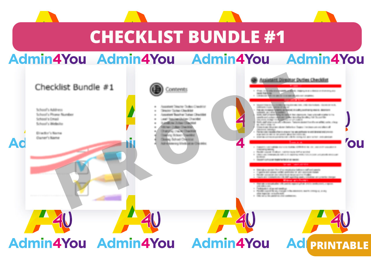 Checklist Bundle #1