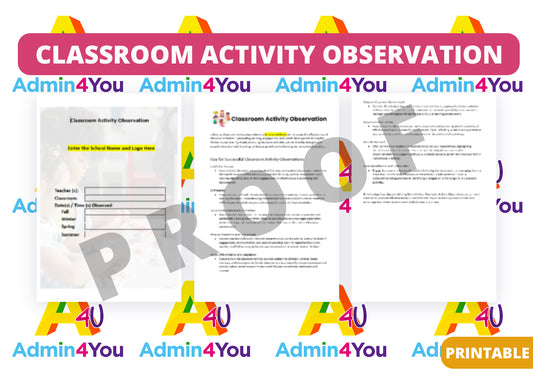 Classroom Activity Observation Assessment