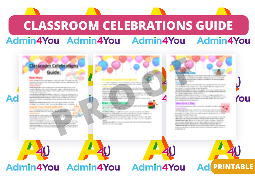 Classroom Celebrations Guide