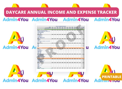 Daycare Annual Income and Expense Tracker