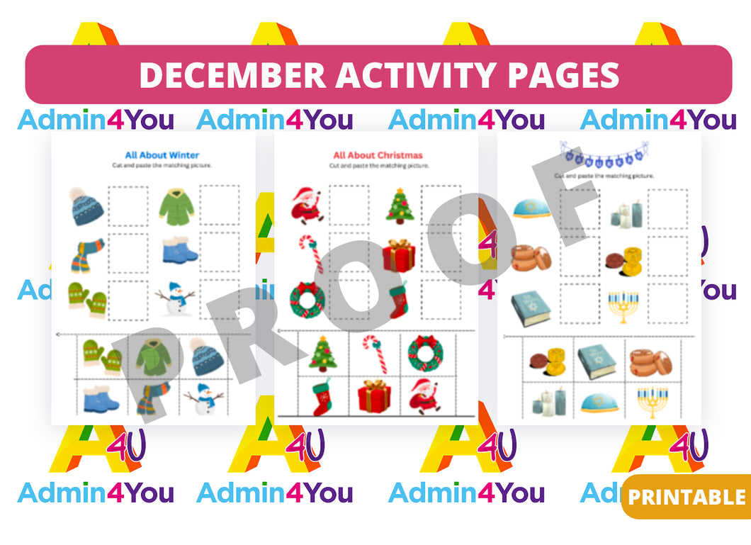 December Activity Pages