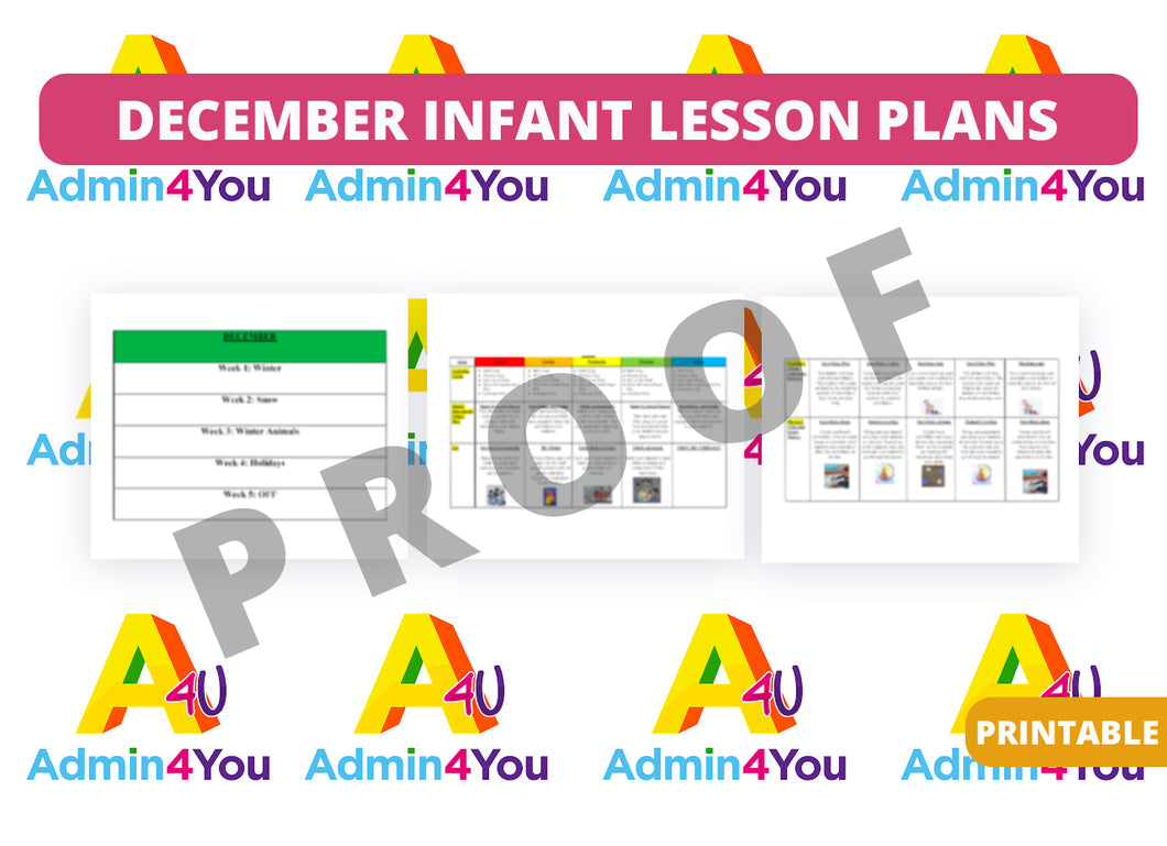 December Infant Lesson Plans