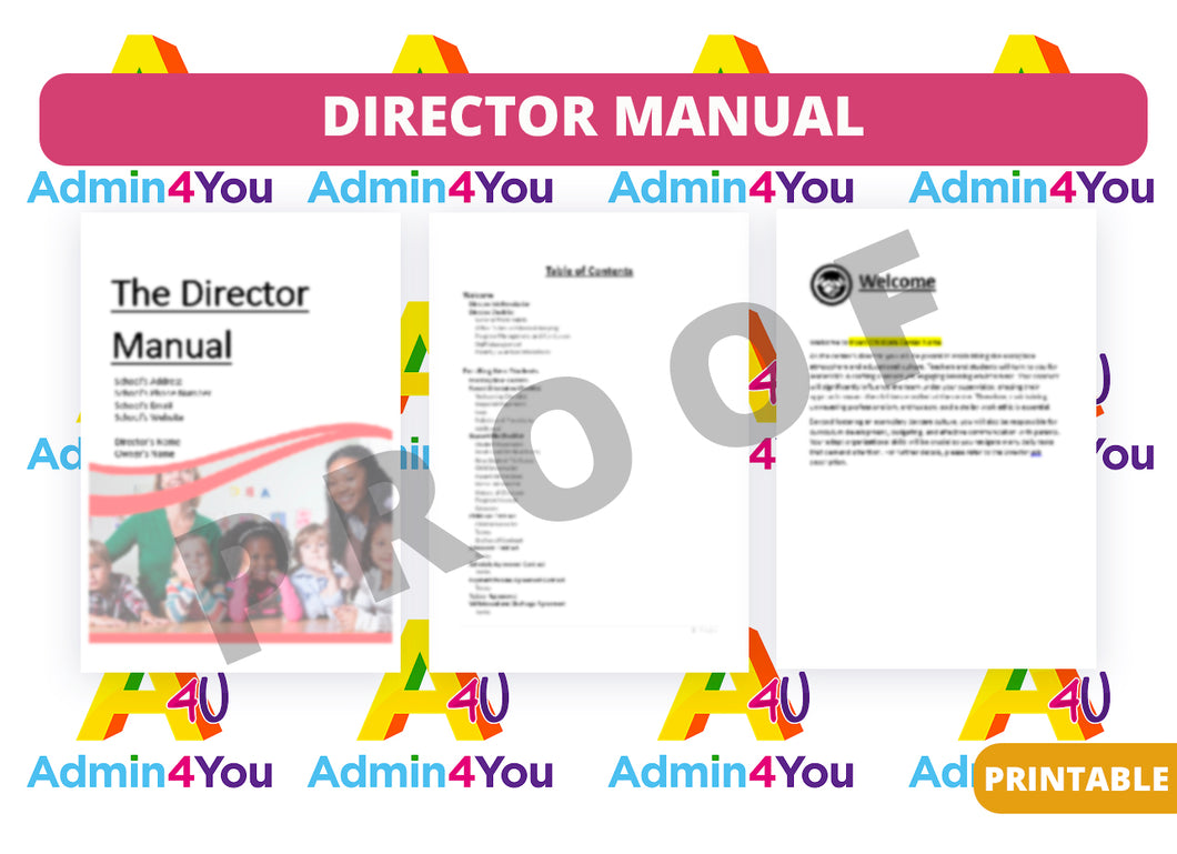 Director Manual and Resources