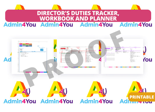 Director's Duties Tracker, Workbook and Planner 2025