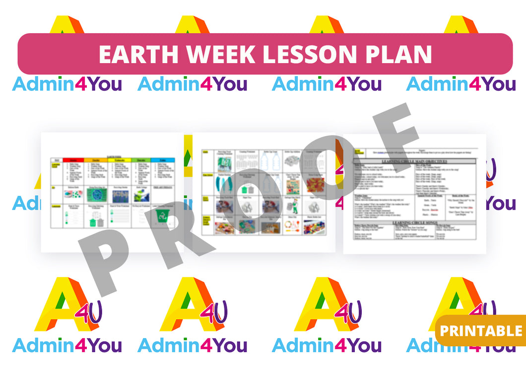 Earth Week Lesson Plan