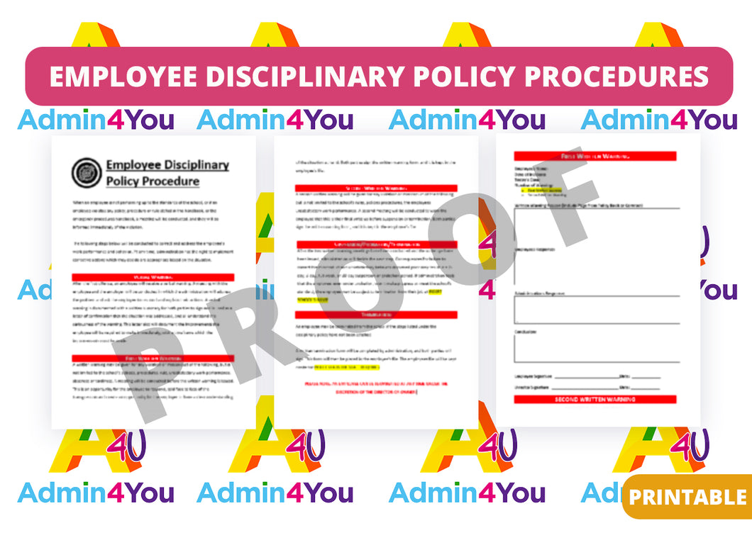 Employee Termination and Discipline Forms