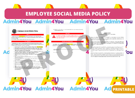 Employee Social Media Policy