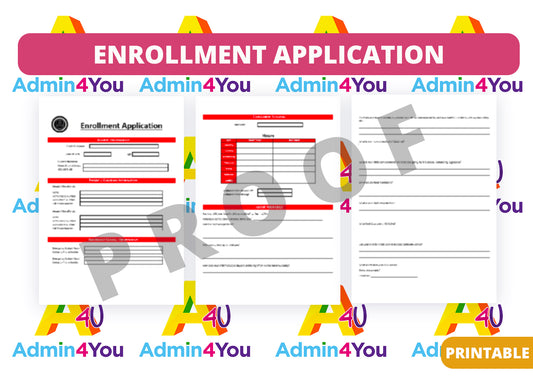 Enrollment Application for Students