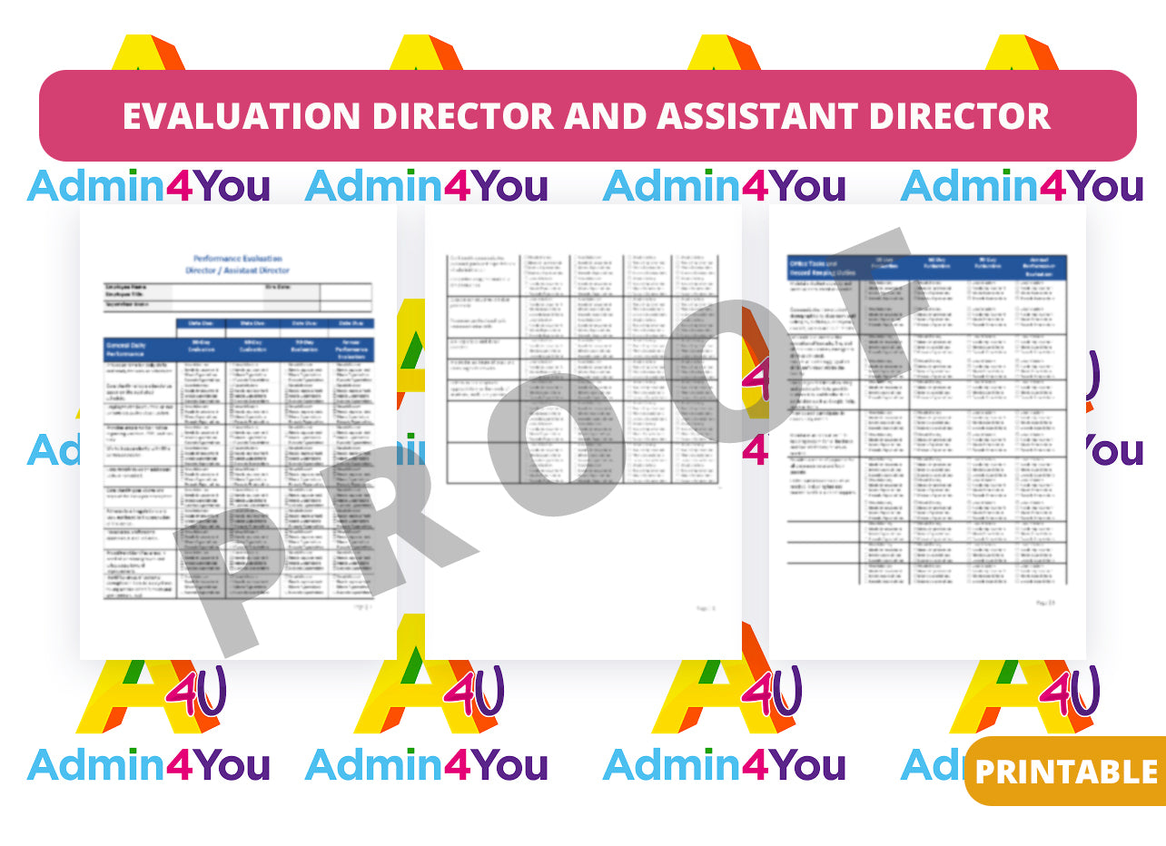 Director and Assistant Director Performance Evaluation