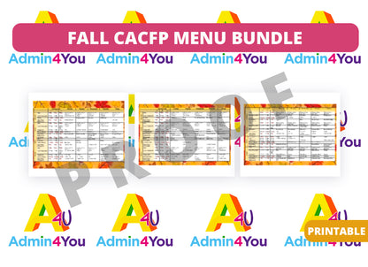 Fall CACFP Menus