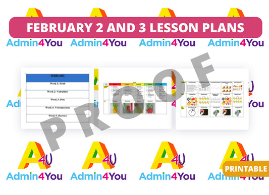 February 2's and 3's Lesson Plans