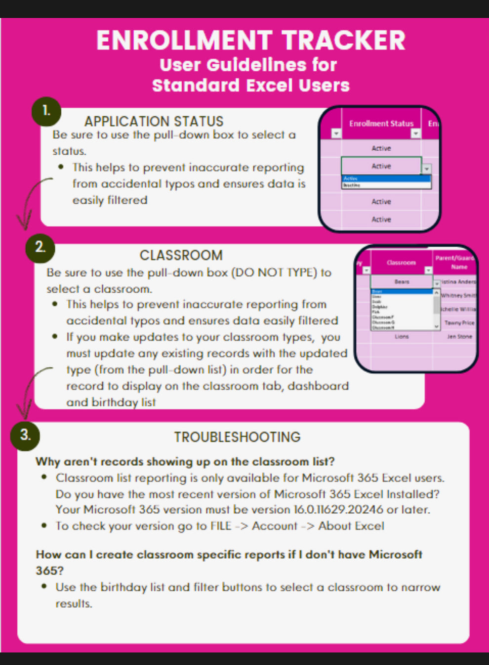 Childcare Enrollment Tracker – Admin For You