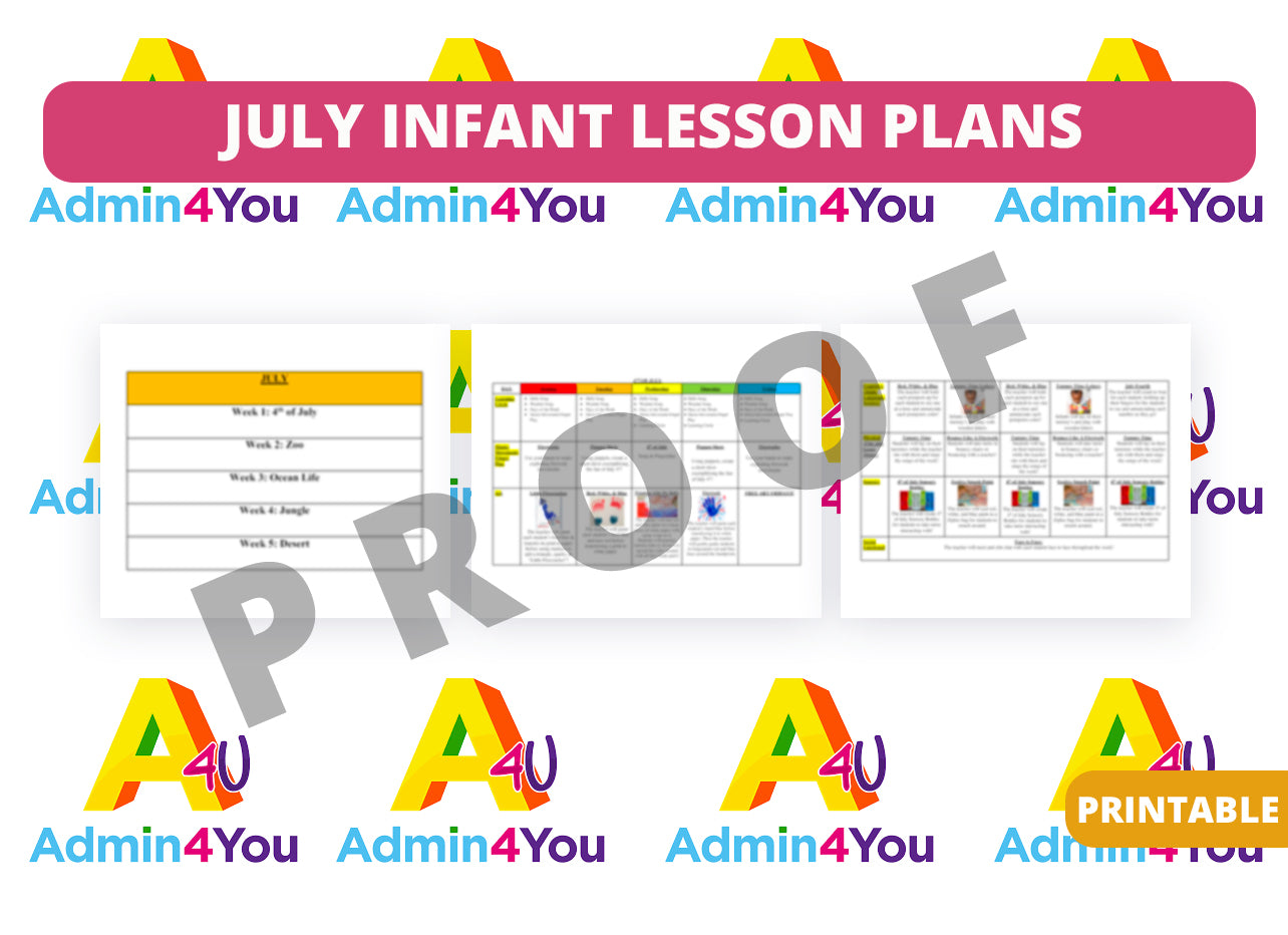 July Infant Lesson Plans