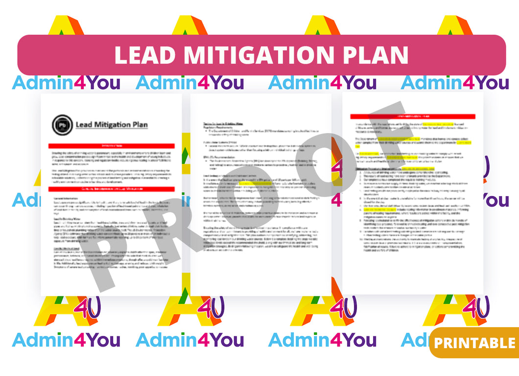 Lead Mitigation Plan