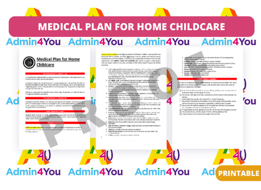 Home Childcare Medical and Illness Emergency Situations Template