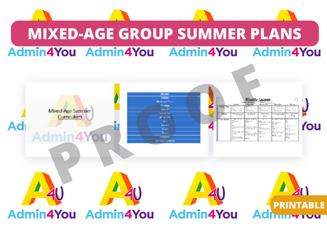 Summer Camp Mixed-Age Lesson Plans