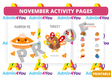 Load image into Gallery viewer, November Activity Pages
