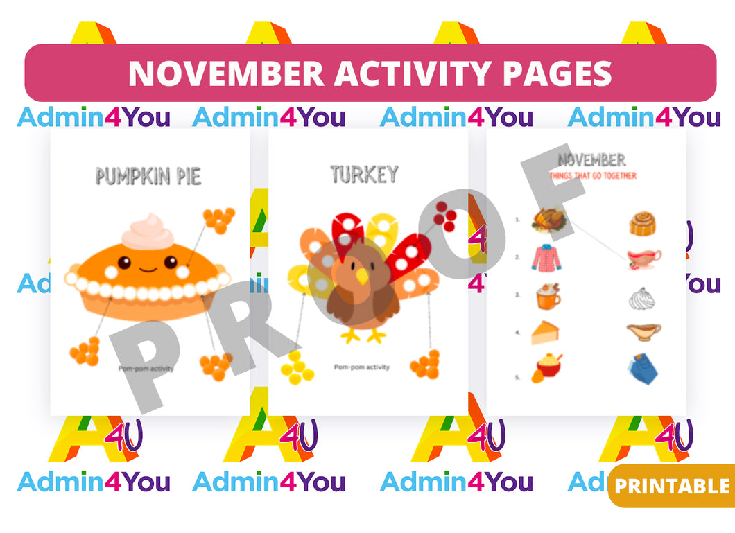 November Activity Pages